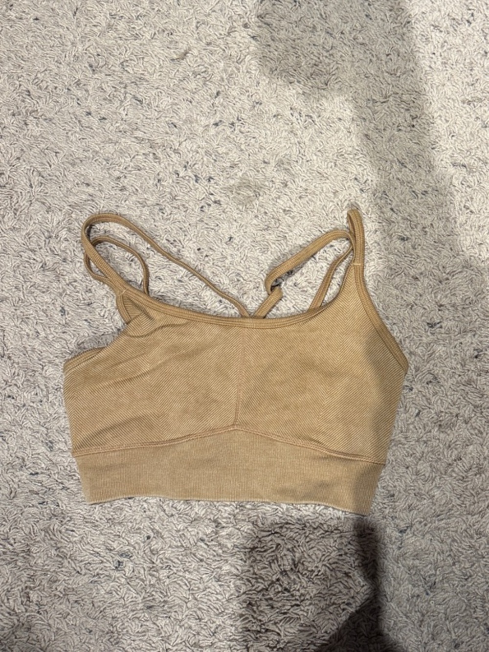 JoyLab Tan Ribbed Bralette